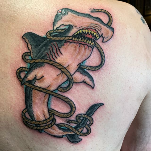 Shark, shark tattoo, color tattoo