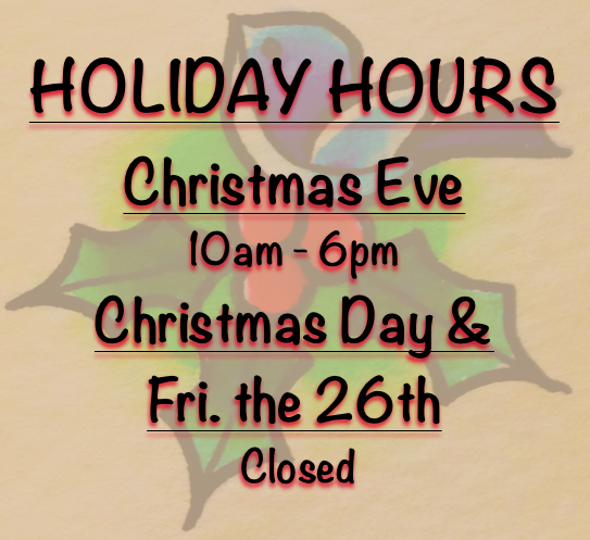 2014 Holiday Hours